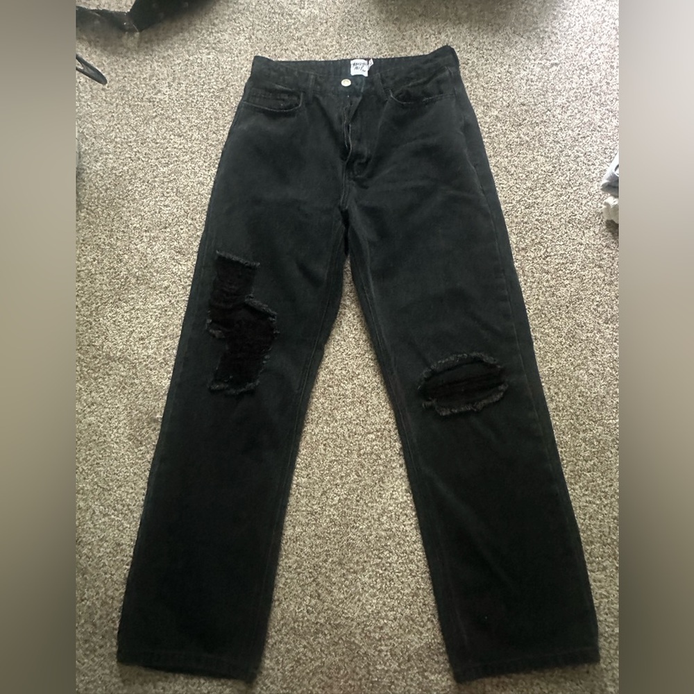 Black princess Polly straight leg jeans size 6